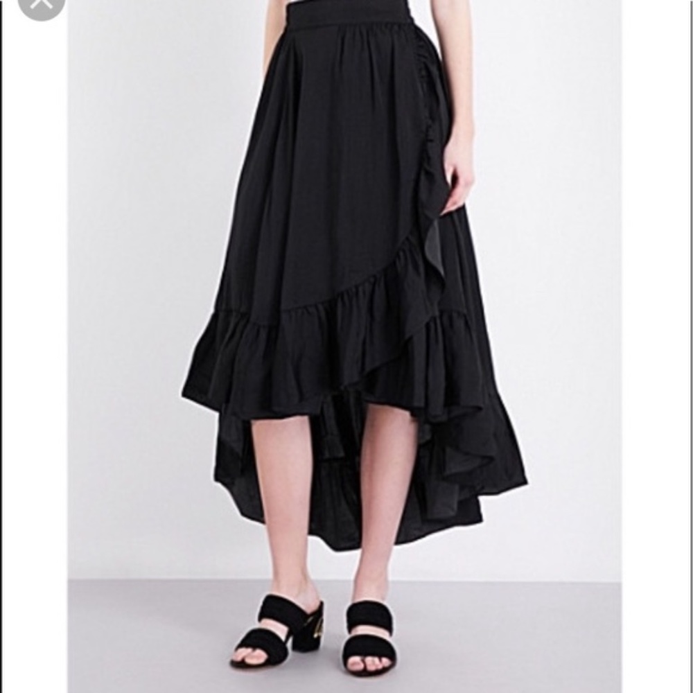 Maje Johno Ruffle High/Low Skirt S